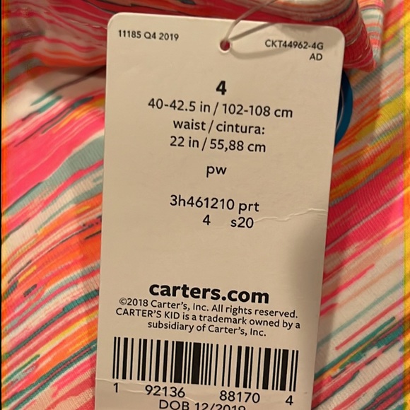 (4) Leggings Capri Leggings Size 4T NWT 🍒 - Picture 3 of 8